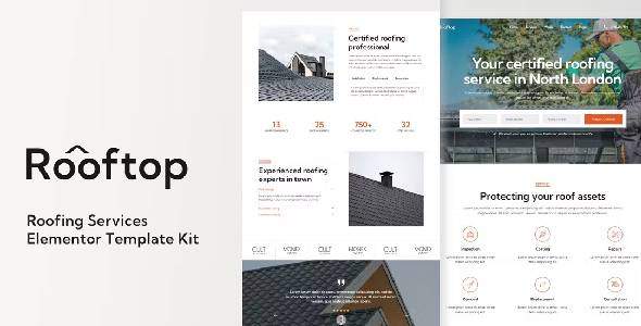 Rooftop – Roofing Service Elementor Template Kit